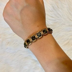 Dark green and gold bracelet